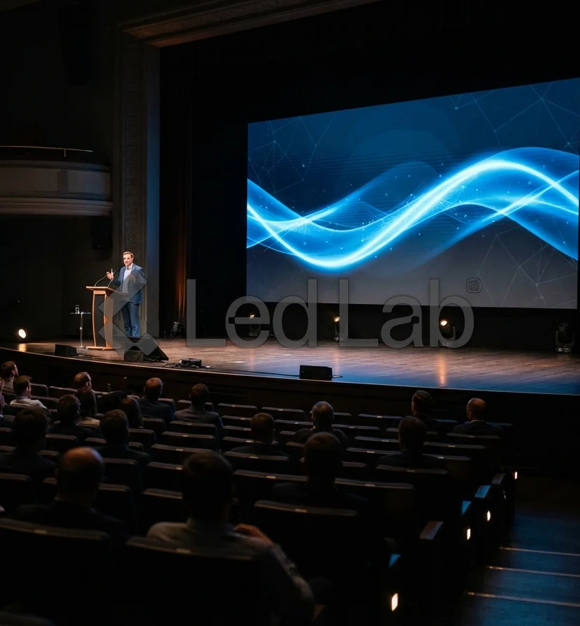 Teatro: Pantalla de fondo para conferencias